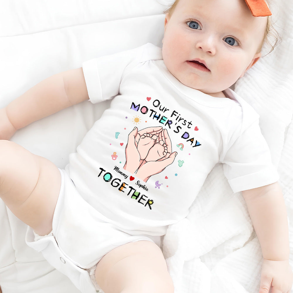 Our 1st Mothers Day - Personalized Custom T-shirt And Onesie