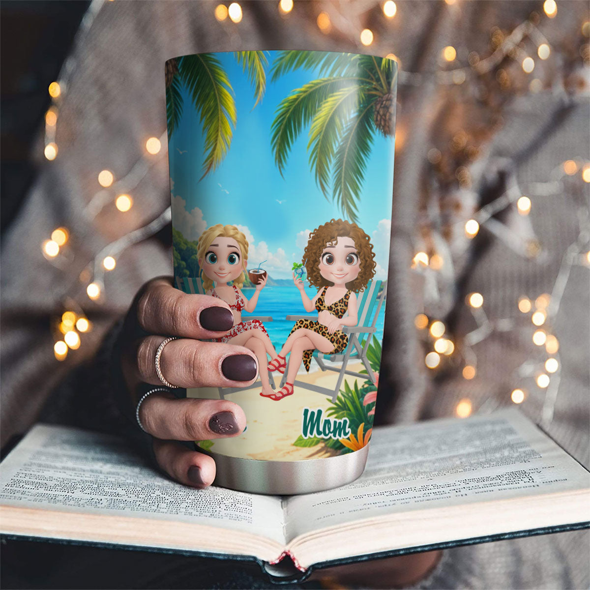Mother And Daughter Forever Love - Personalized Custom Tumbler