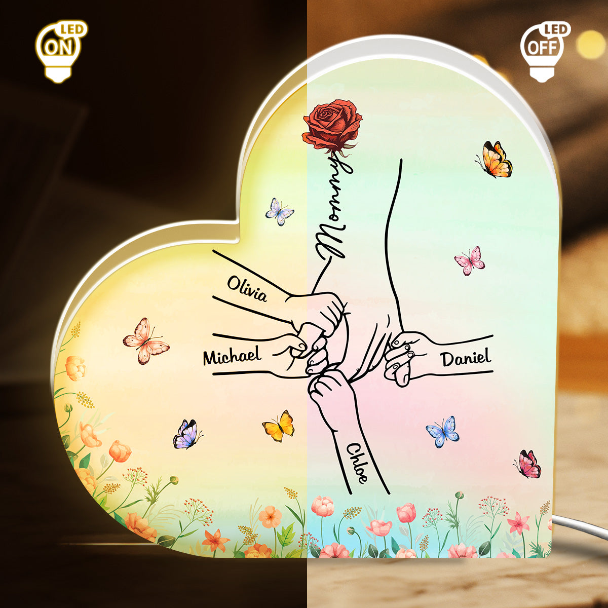 Hold My Hand - Personalized Custom Light Box