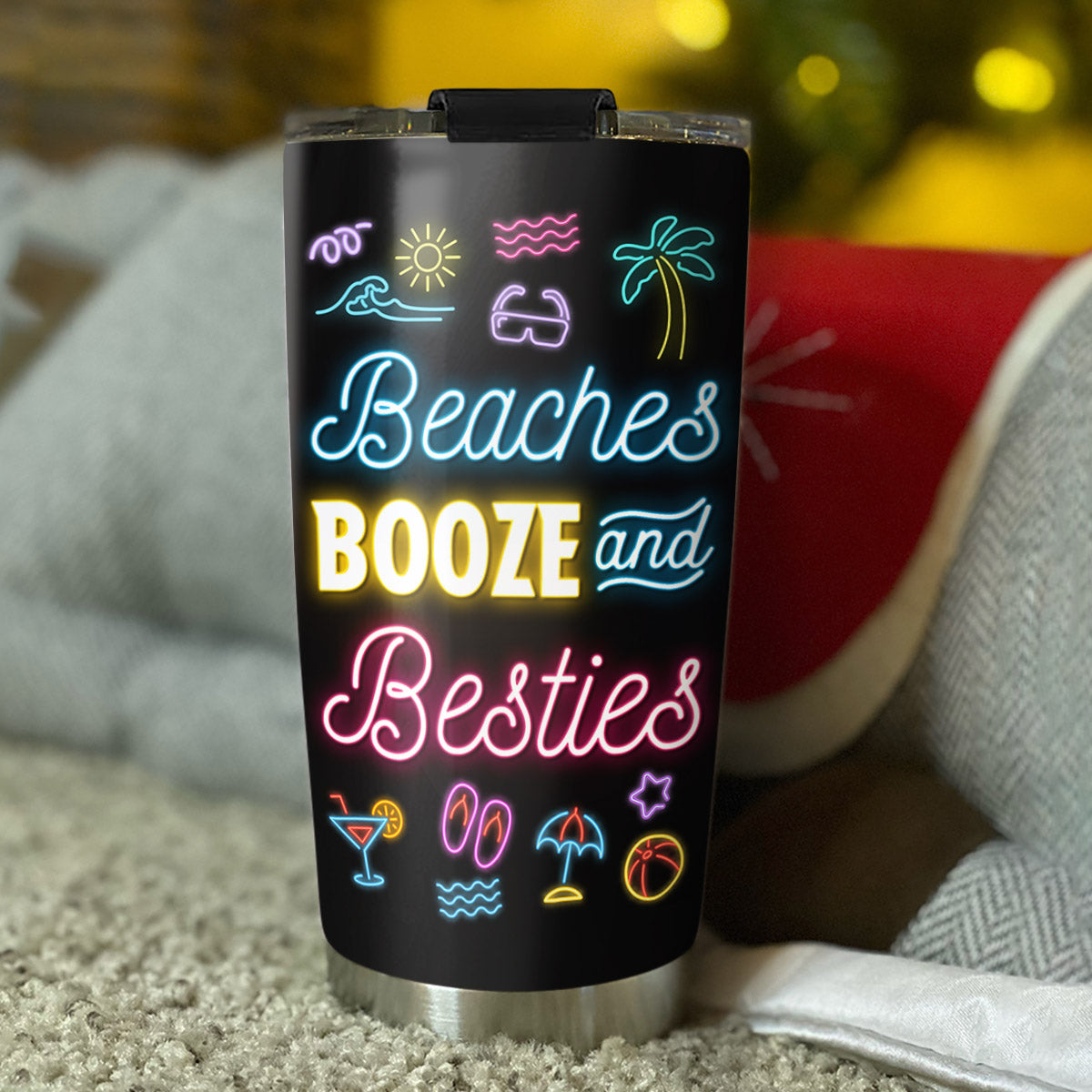 Beaches With Besties - Personalized Custom Tumbler