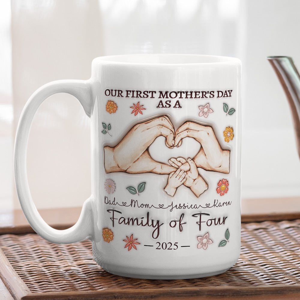 Our First Mother Day - Personalized Custom 3D Inflated Effect Mug