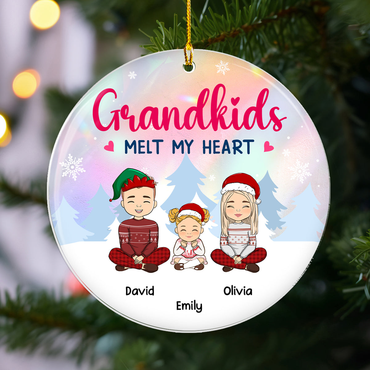 There Is No Greater Gift Than My Grandkid - Personalized Custom Acrylic Ornament