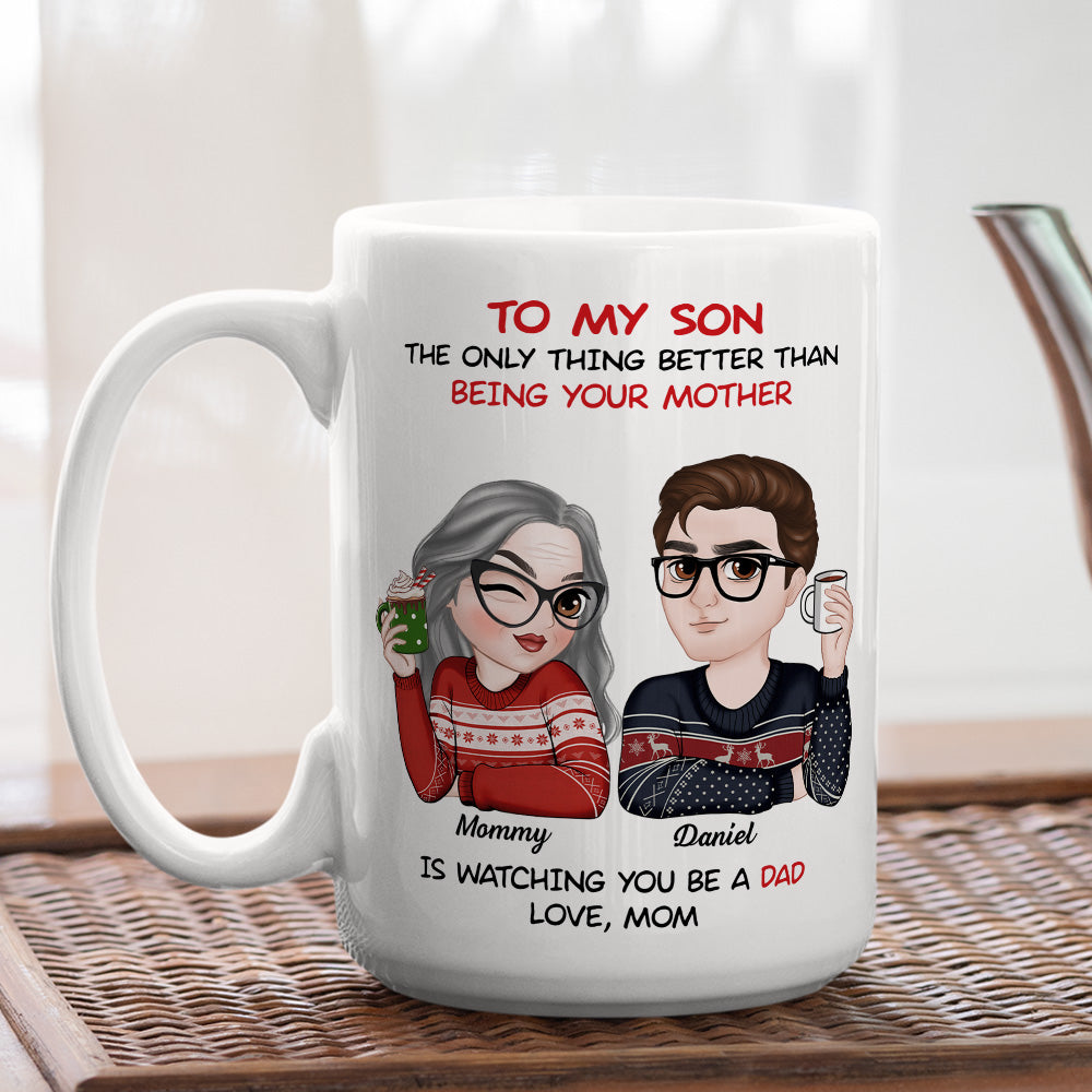 To My Son Merry Christmas - Personalized Custom Coffee Mug