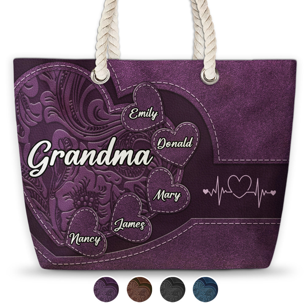 The Heart Of The Family - Personalized Custom Beach Bag