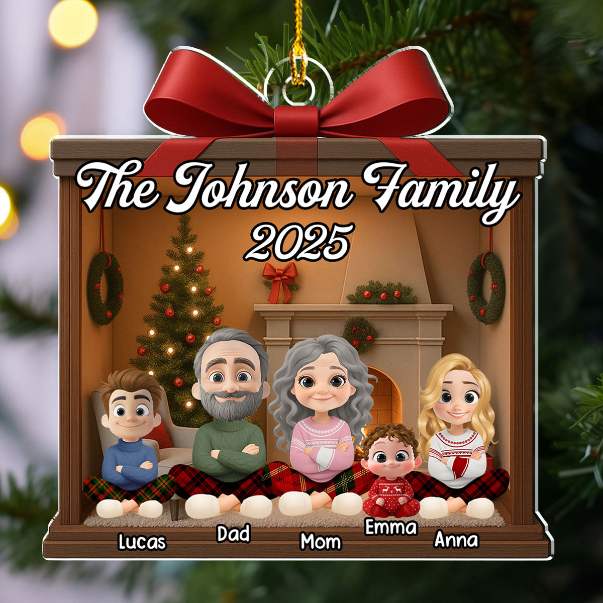 Family Is Everything 2025 - Personalized Custom Acrylic Ornament