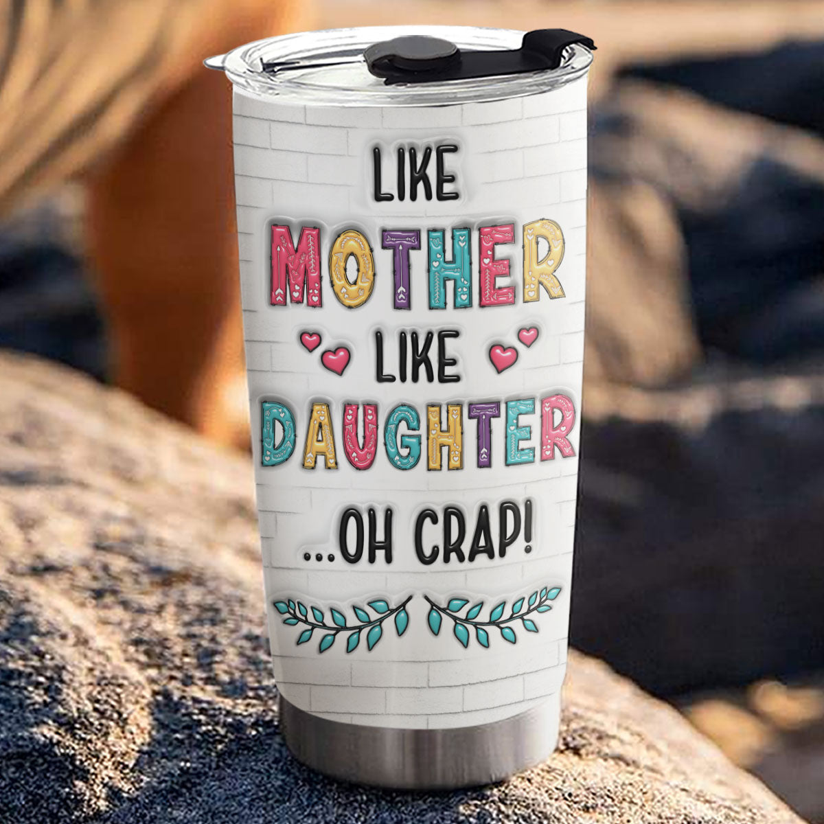 I Love Cute Mom - Personalized Custom 3D Inflated Effect Tumbler