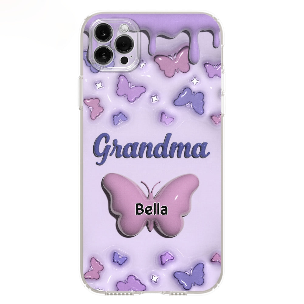 Grandma And Grandkids - Personalized Custom 3D Inflated Effect Phone Case