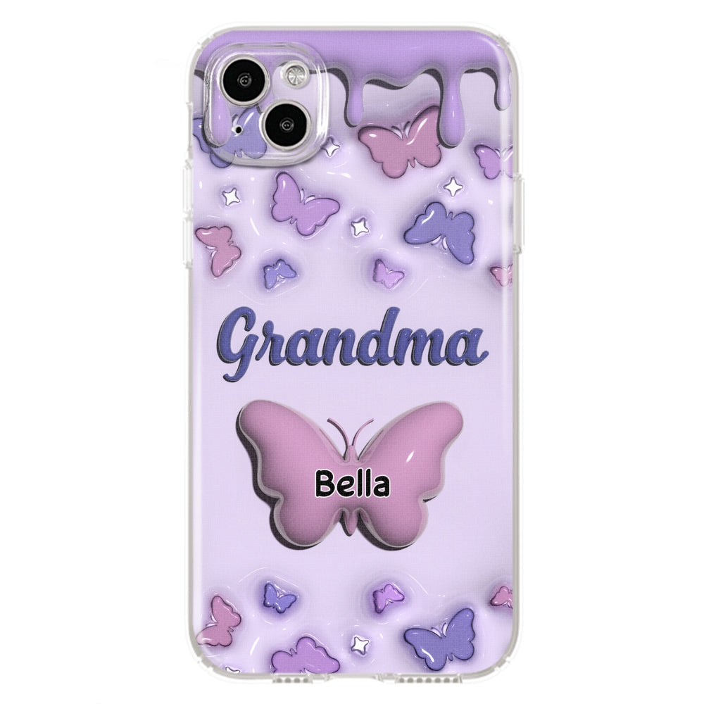 Grandma And Grandkids - Personalized Custom 3D Inflated Effect Phone Case