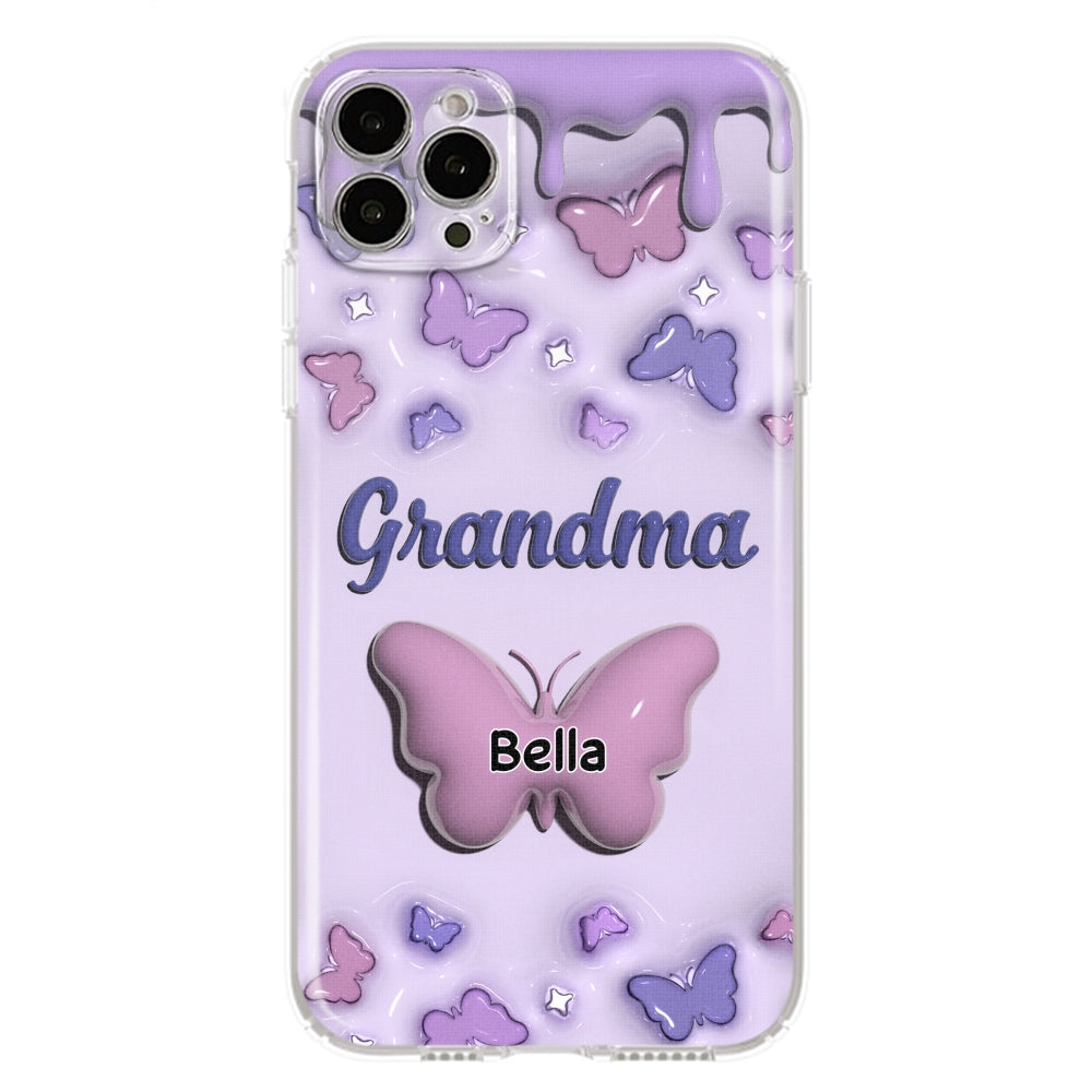 Grandma And Grandkids - Personalized Custom 3D Inflated Effect Phone Case