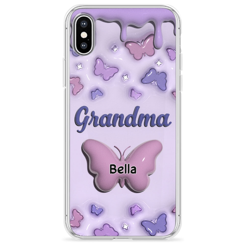 Grandma And Grandkids - Personalized Custom 3D Inflated Effect Phone Case