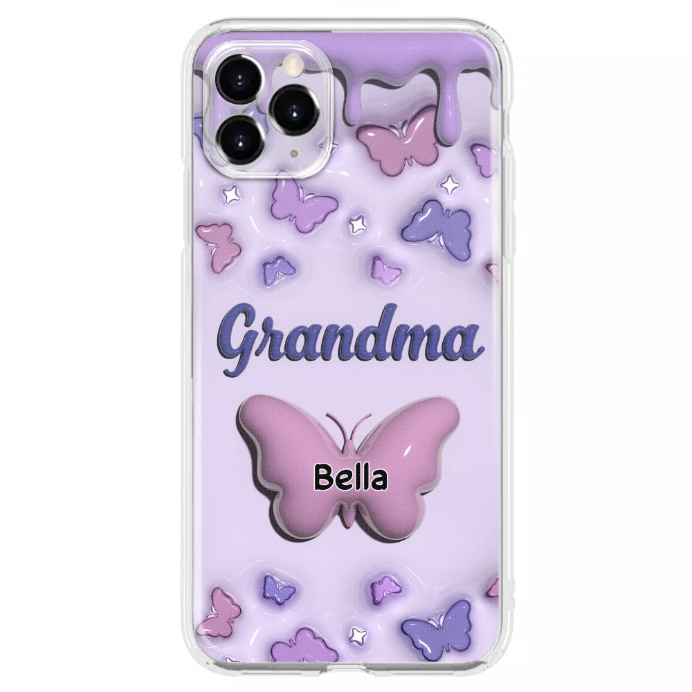 Grandma And Grandkids - Personalized Custom 3D Inflated Effect Phone Case