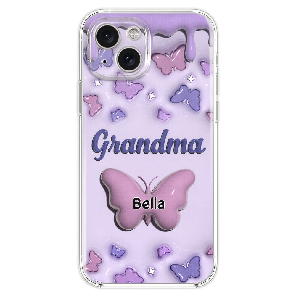 Grandma And Grandkids - Personalized Custom 3D Inflated Effect Phone Case