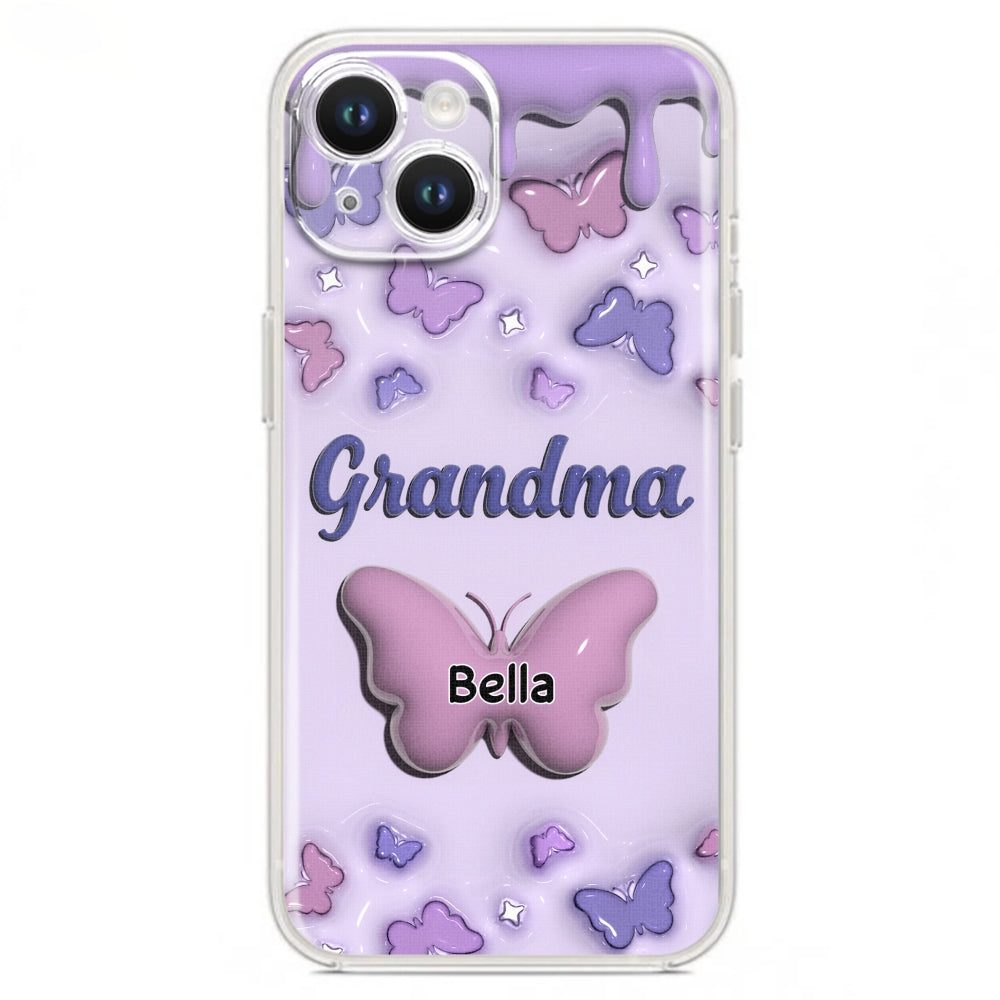 Grandma And Grandkids - Personalized Custom 3D Inflated Effect Phone Case