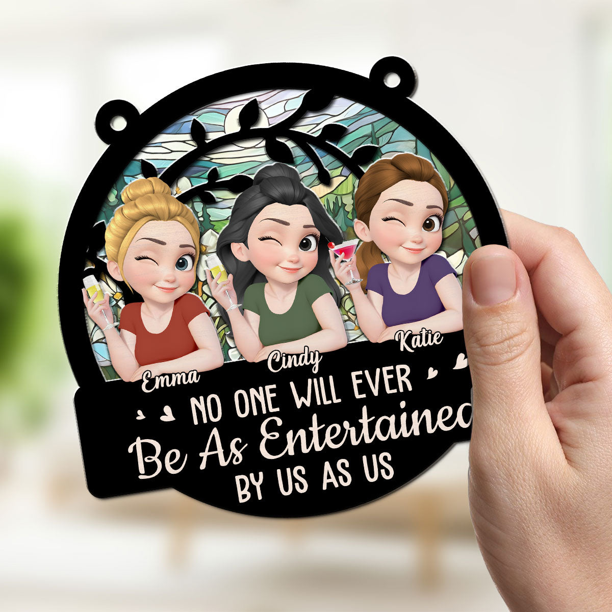 Blooming Friendship - Personalized Custom Suncatcher