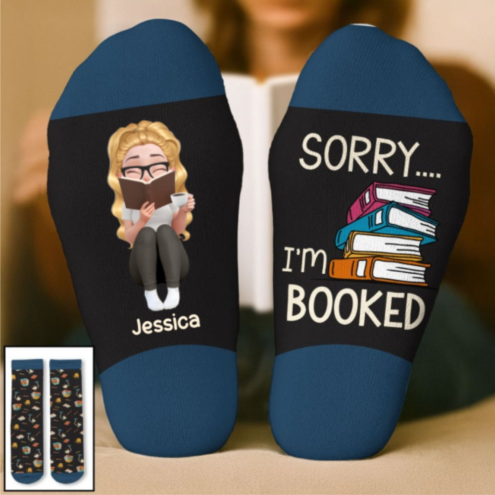 I Am Booked - Personalized Custom Crew Socks