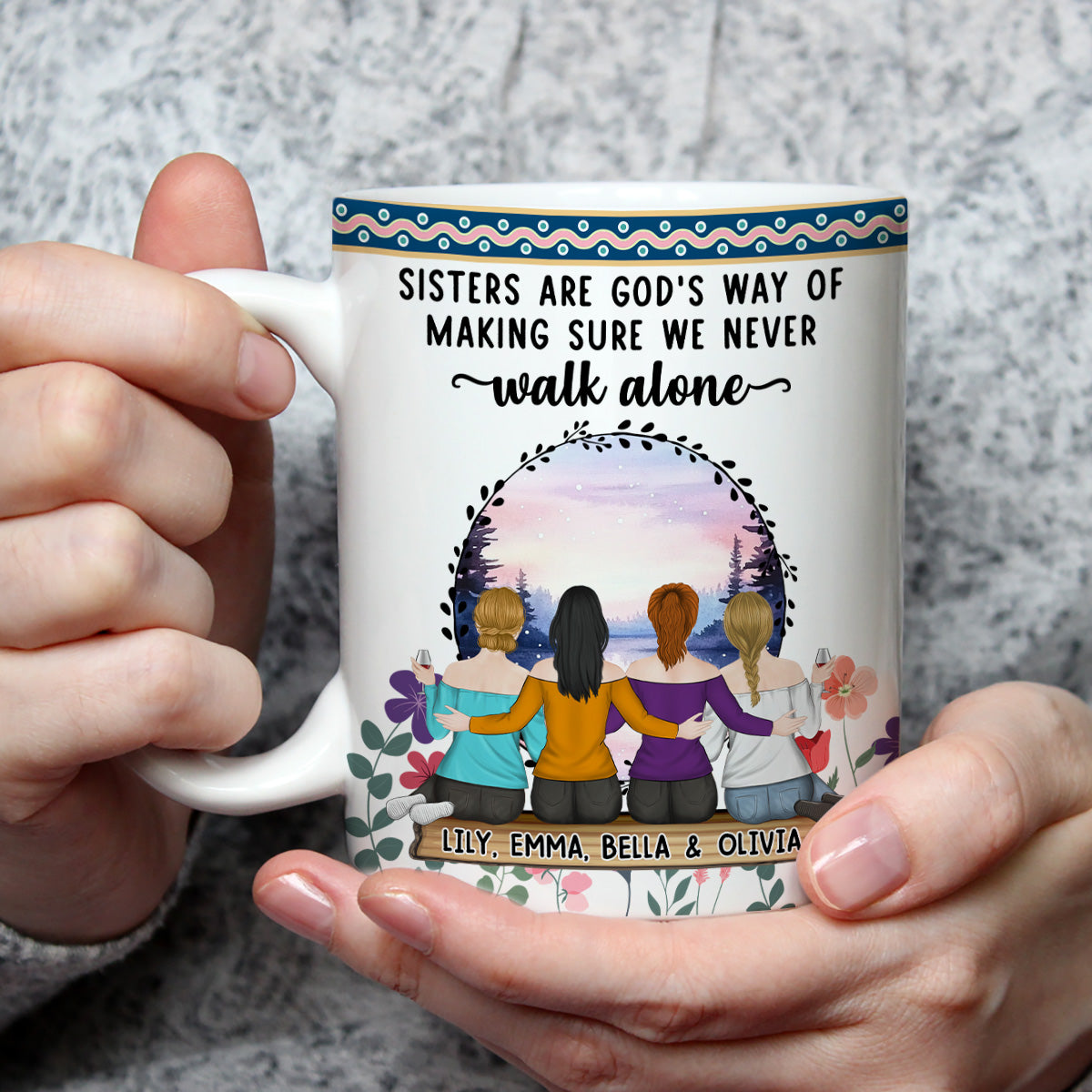 Our Friendship Is A Treasure I Cherish - Personalized Custom Coffee Mug