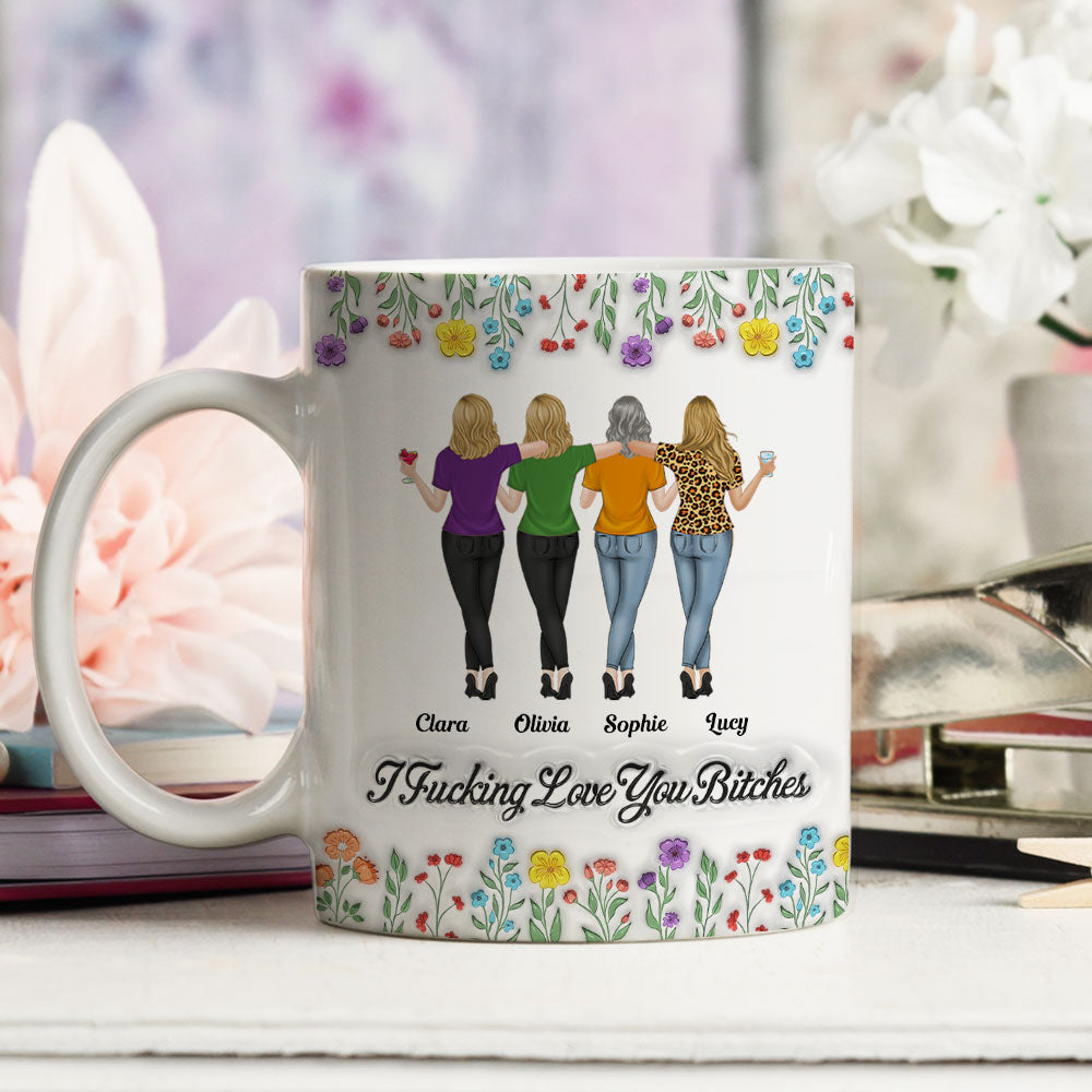 I Love You My Friends - Personalized Custom 3D Inflated Effect Mug
