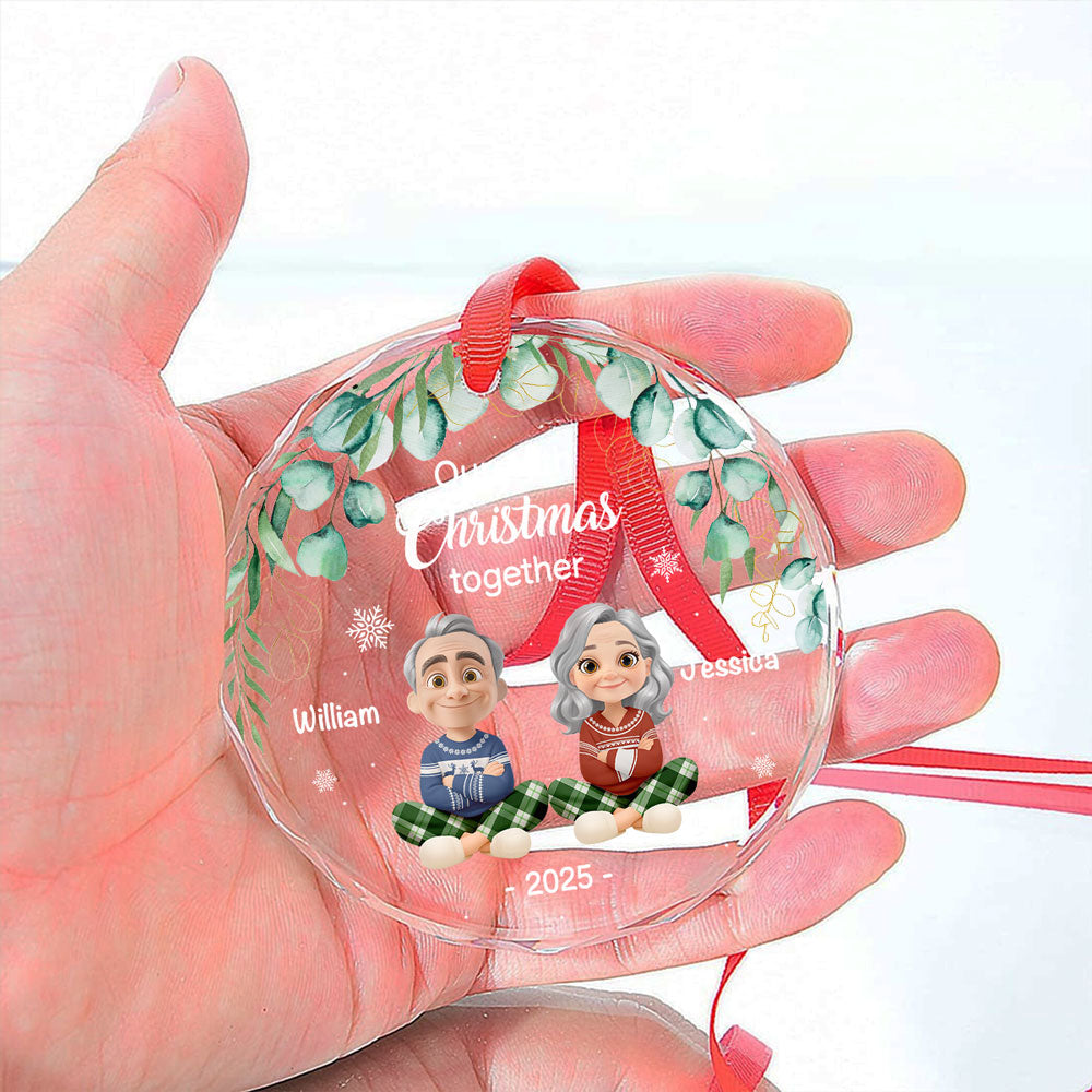 Another Christmas Together - Personalized Custom Glass Ornament