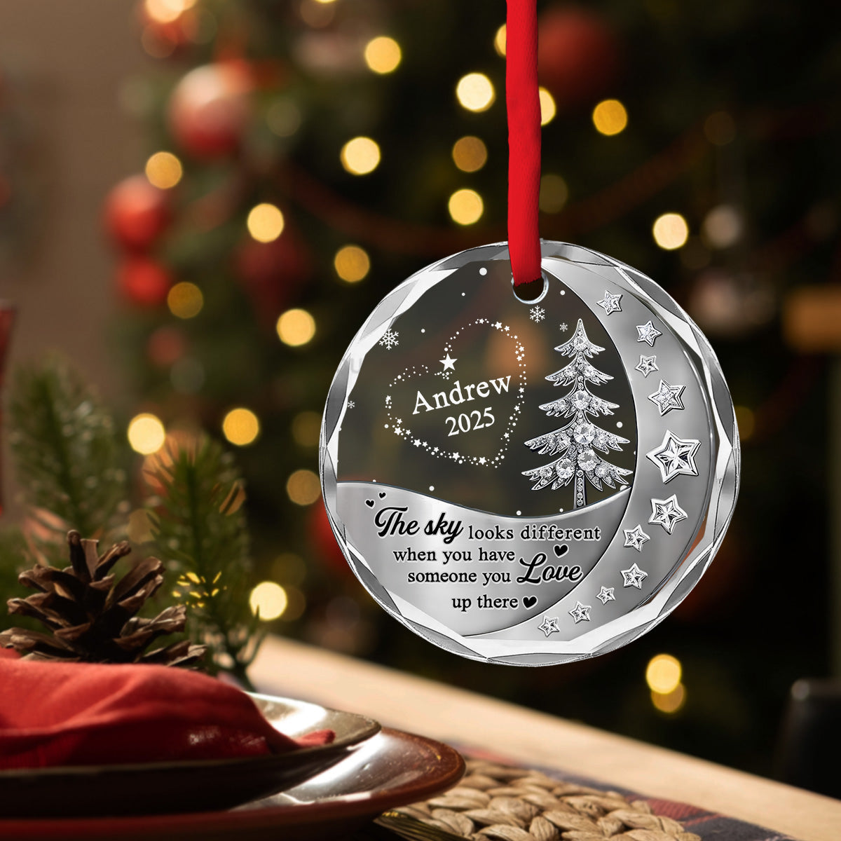 Not The Same Sky - Personalized Custom 3D Effect Glass Ornament