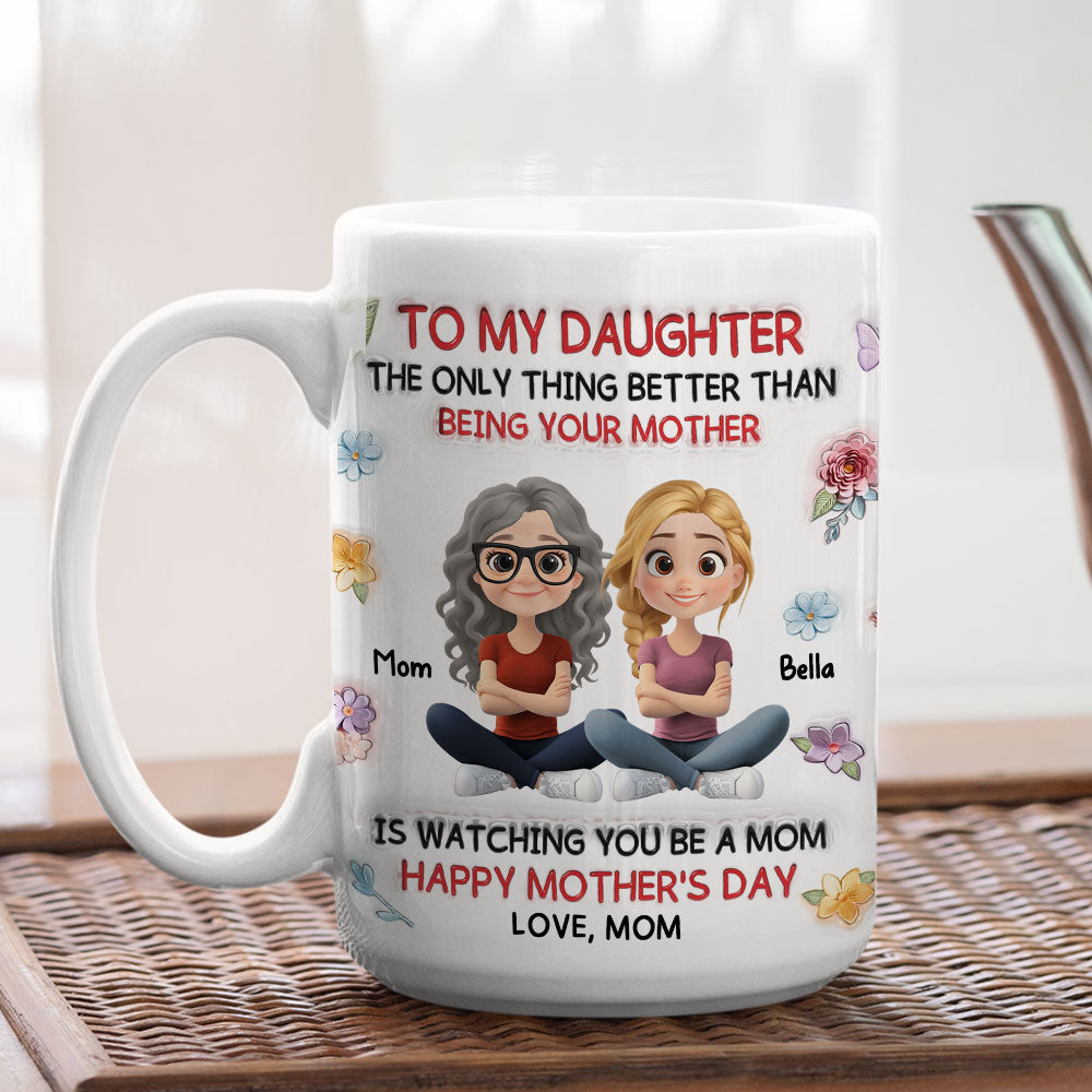 Mom Always Watches Over You - Personalized Custom 3D Inflated Effect Mug