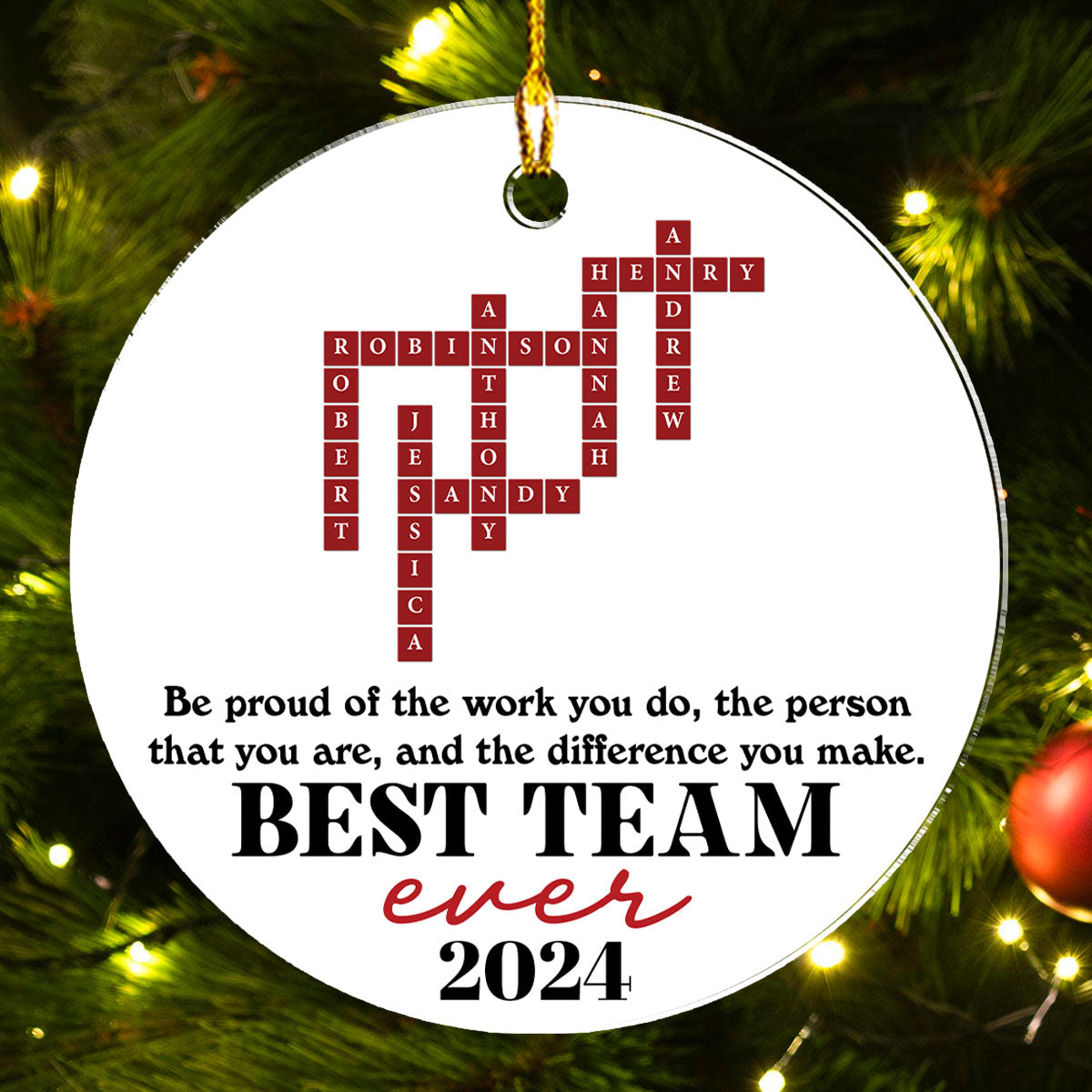 We Are Best Team Ever - Personalized Custom Acrylic Ornament