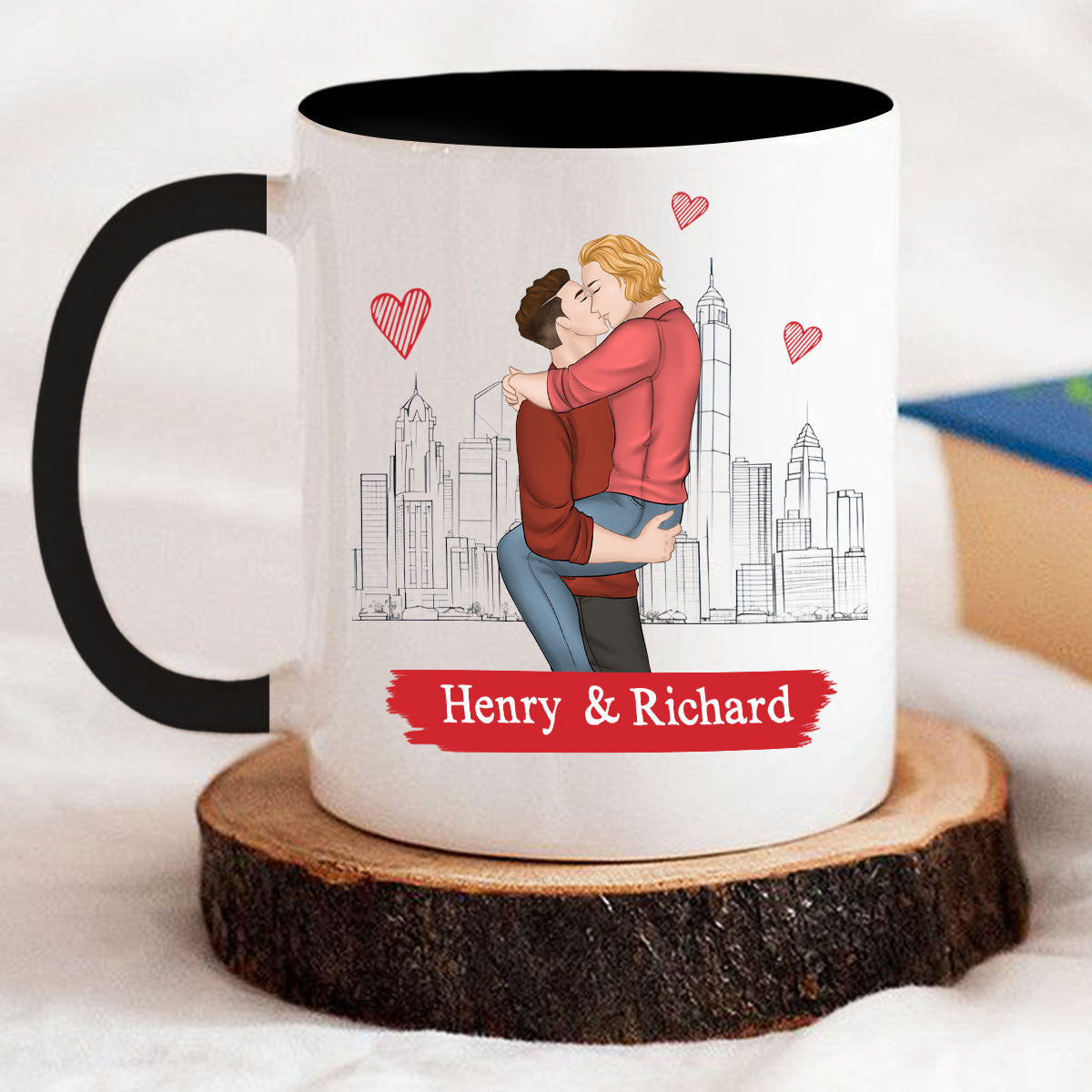I Love You Then And Still - Personalized Custom Accent Mug