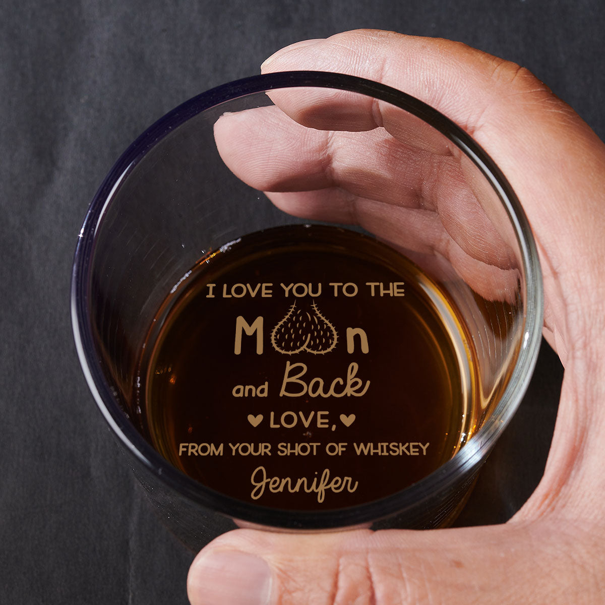 I Love You - Personalized Custom Engraved Whiskey Glass