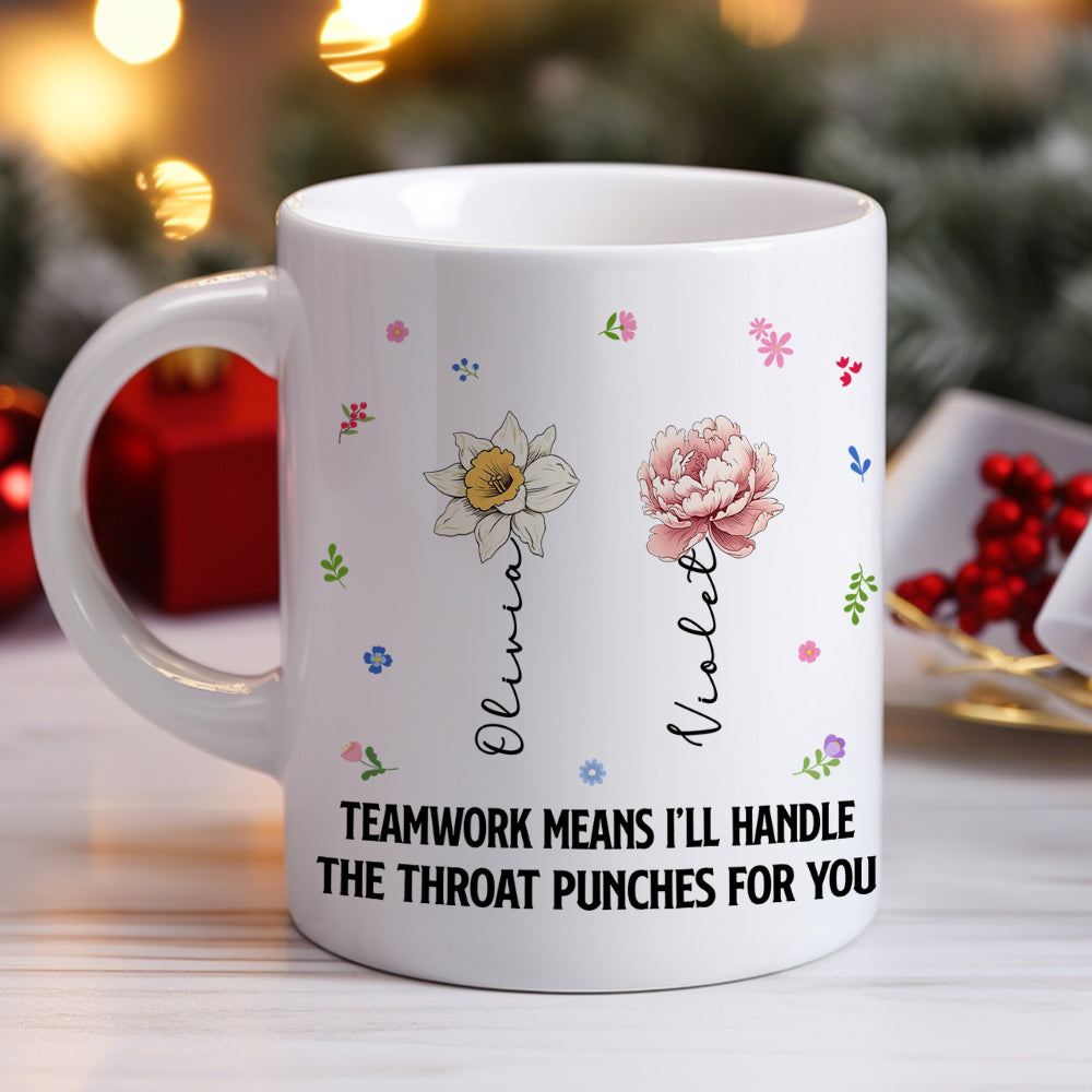 Throwing A Punch - Personalized Custom Coffee Mug
