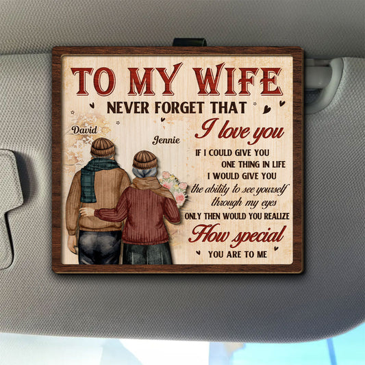 To My Wife - Personalized Custom Car Visor Clip