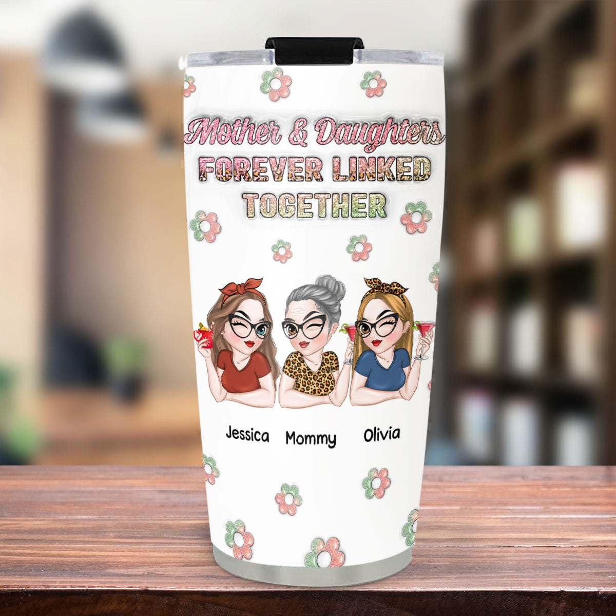 Our Love for You is Unbreakable Mom - Personalized Custom 3D Inflated Effect Tumbler