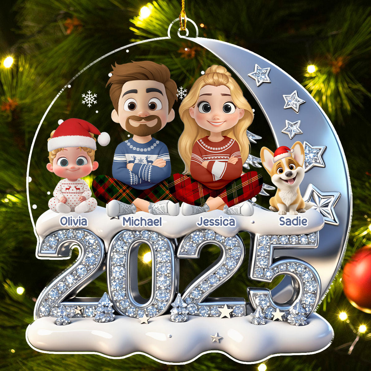 Beside You - Personalized Custom 3D Effect Acrylic Ornament