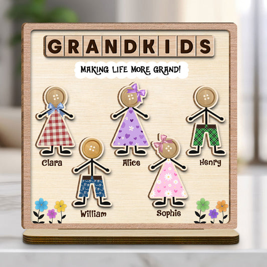 Special Moments - Personalized Custom 2-Layer Wood Plaque With Flat Base