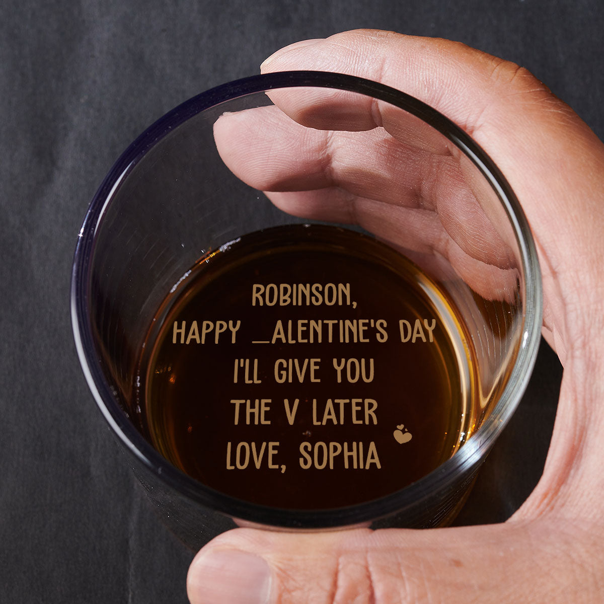Give You My V - Personalized Custom Engraved Whiskey Glass