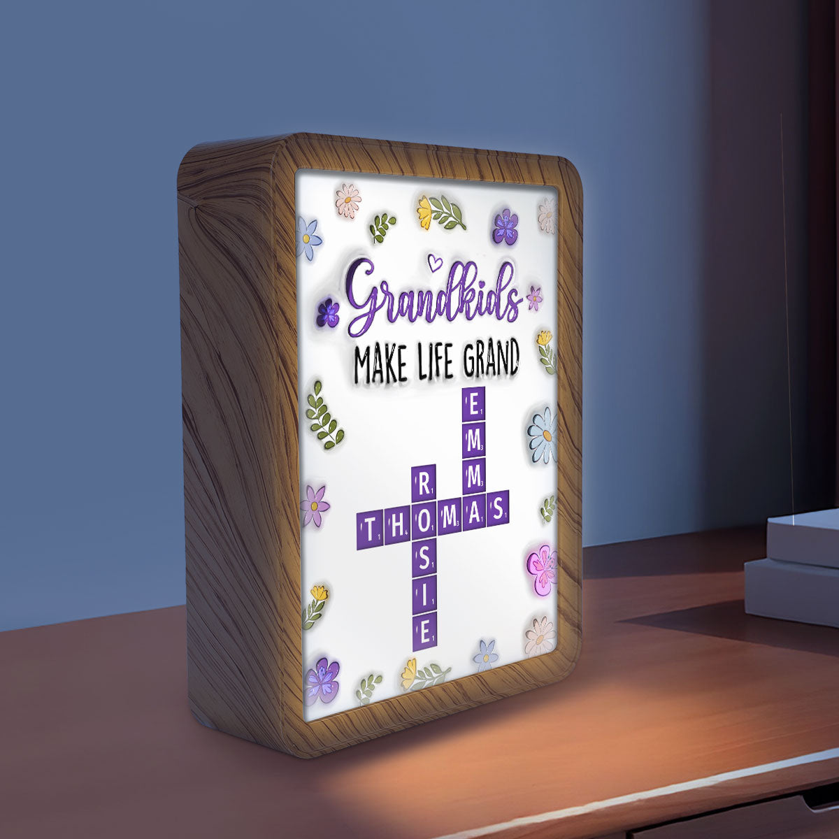 Grandkids Make Life Grand Crossword Puzzle - Personalized Custom Magic Mirror