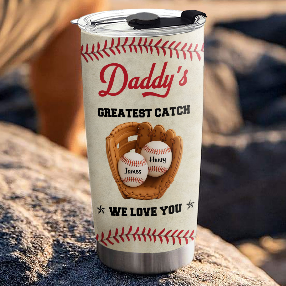 Best Baseball Dad - Personalized Custom Tumbler