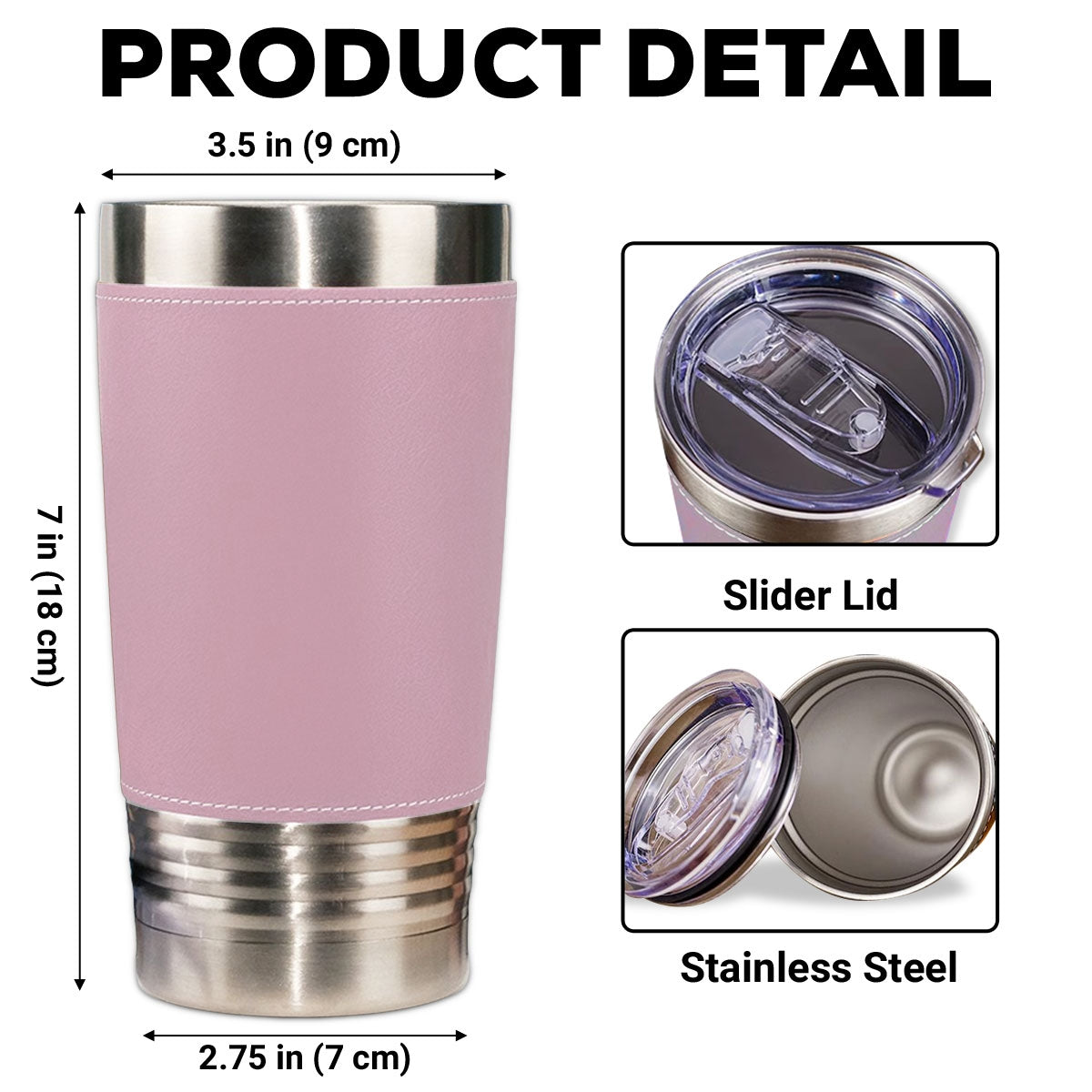 You And Me Got This - Personalized Custom Pink Leather Tumbler