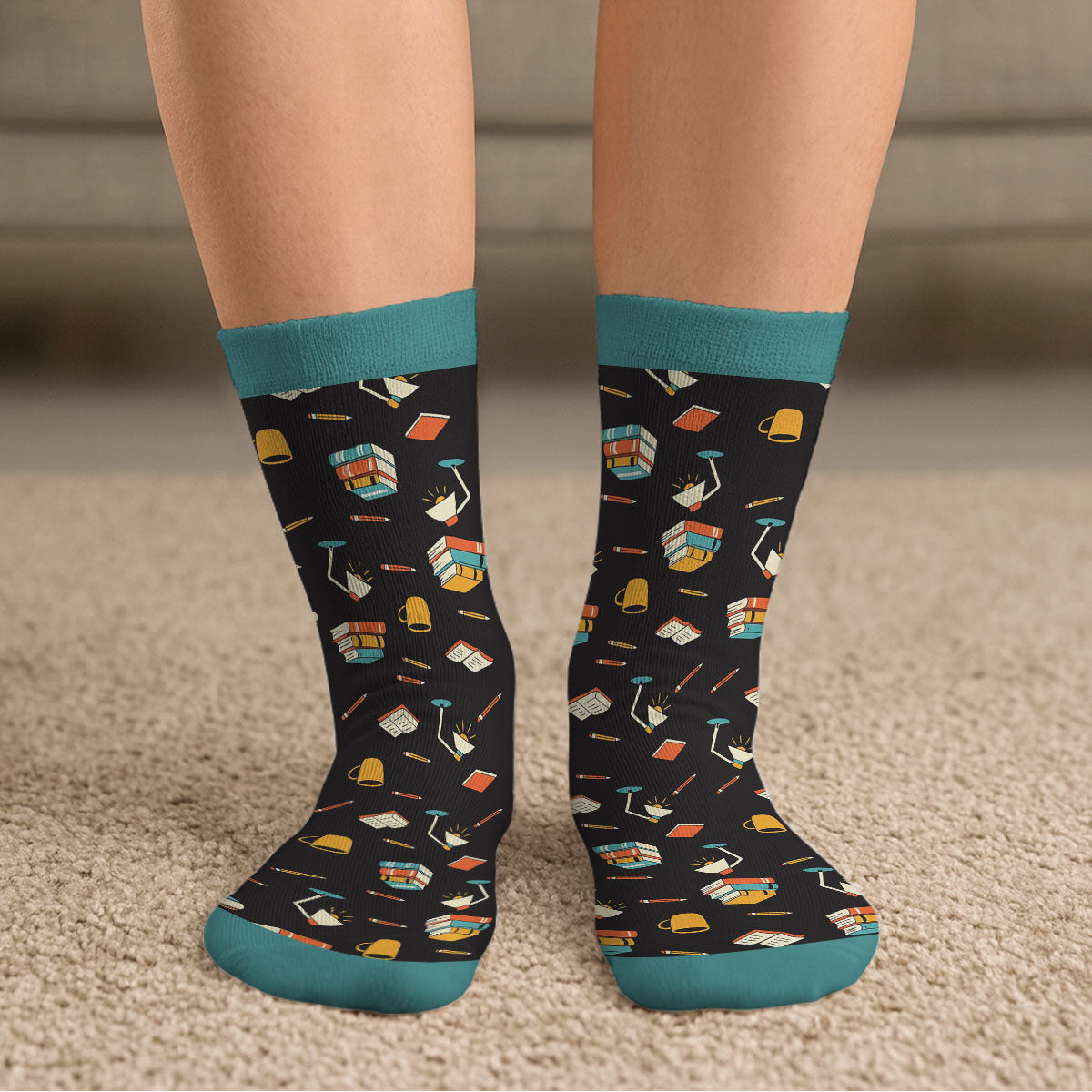 I Am Booked - Personalized Custom Crew Socks