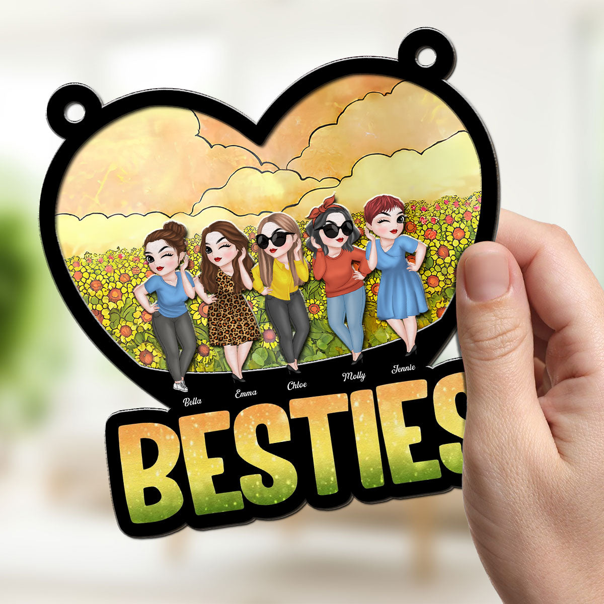 Happy Friendship - Personalized Custom Suncatcher