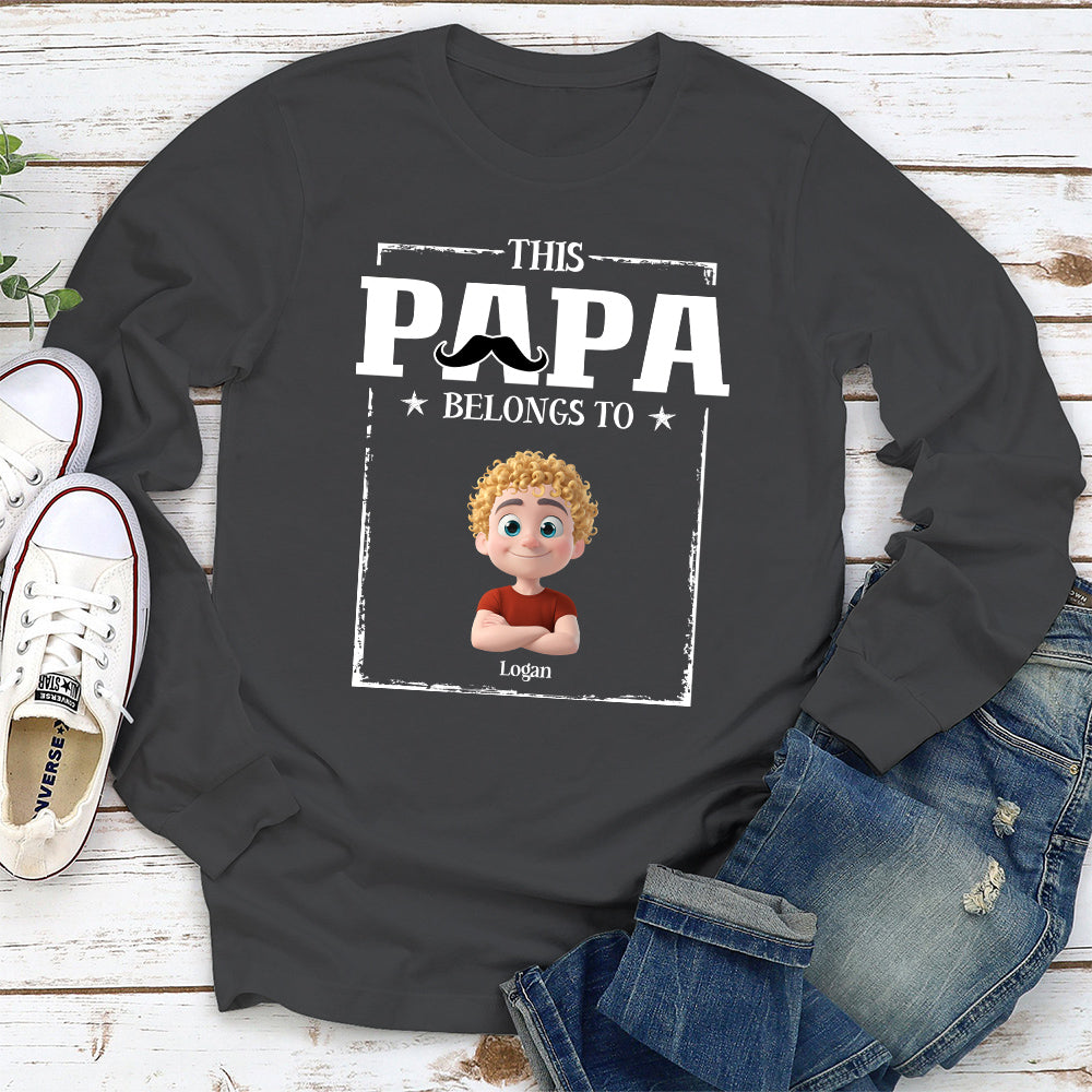 This Papa Belongs To - Personalized Custom Shirt