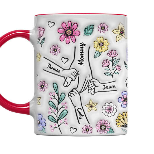 Family Over Everything - Personalized Custom 3D Inflated Effect Accent Mug