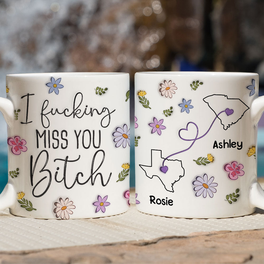 I Miss You Bestie More Friends Version - Personalized Custom 3D Inflated Effect Mug