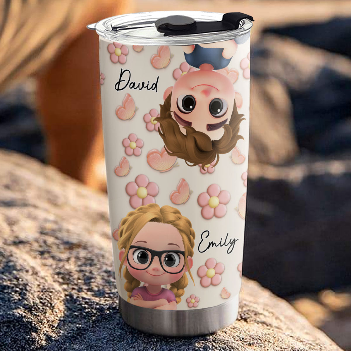 Kids Make Life Grand - Personalized Custom 3D Effect Tumbler