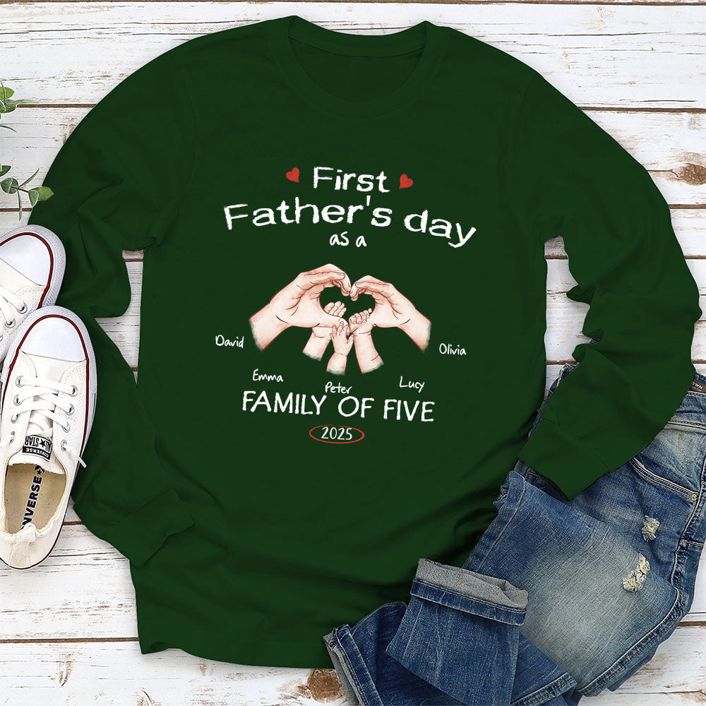 First Year As A Family Of Three - Personalized Custom Shirt