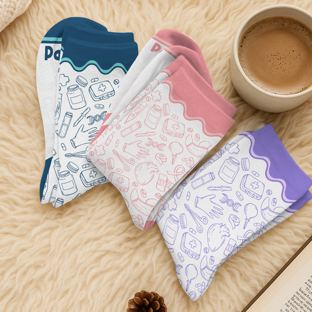 Proud To Be A Nurse - Personalized Custom Crew Socks