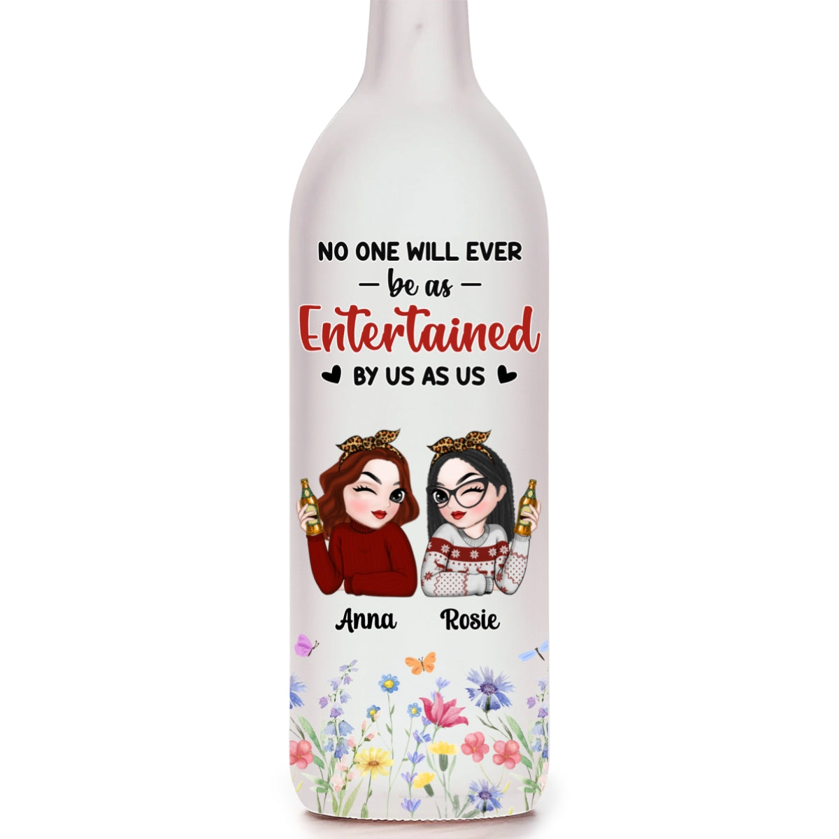 Blooming Friendship - Personalized Custom Bottle Lamp