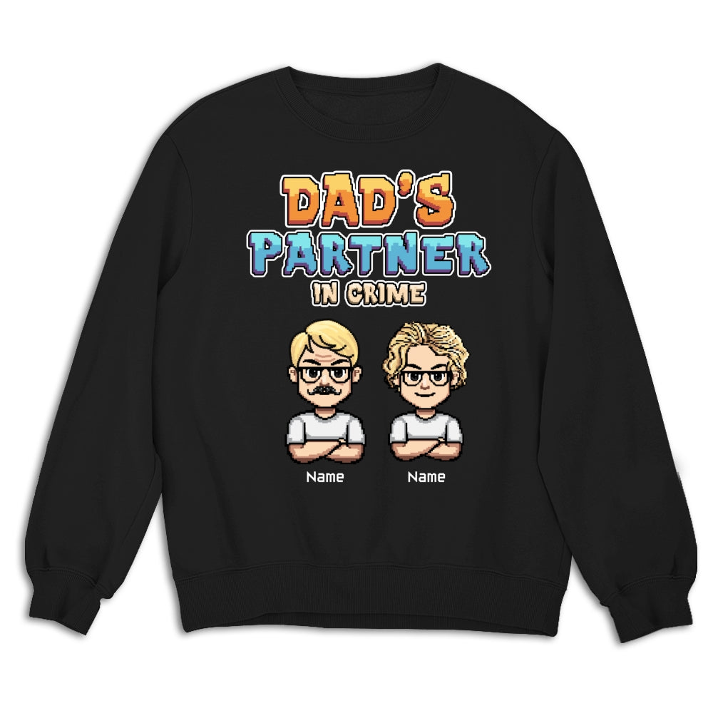Dad Partners In Crime - Personalized Custom Shirt