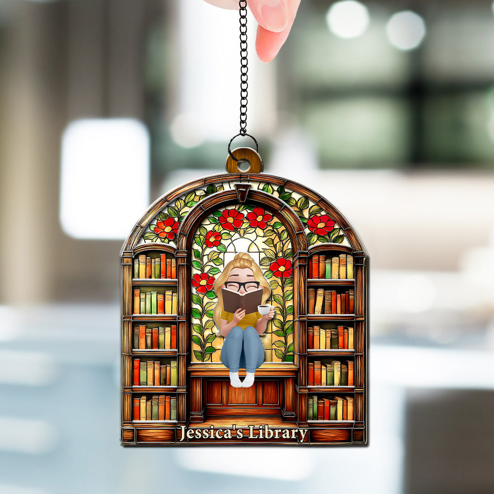 I Am A Bookworm - Personalized Custom Suncatcher