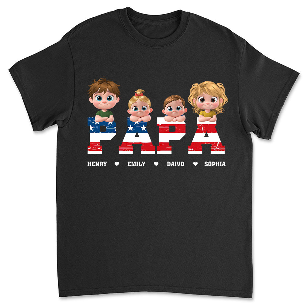 Papa Is The Best - Personalized Custom Shirt