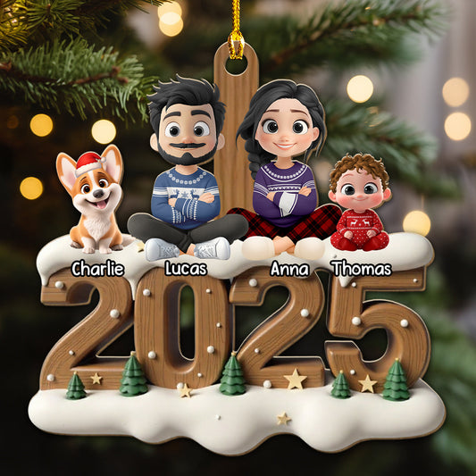 Family Now Onwards General Version - Personalized Custom 3D Effect Wood Ornament