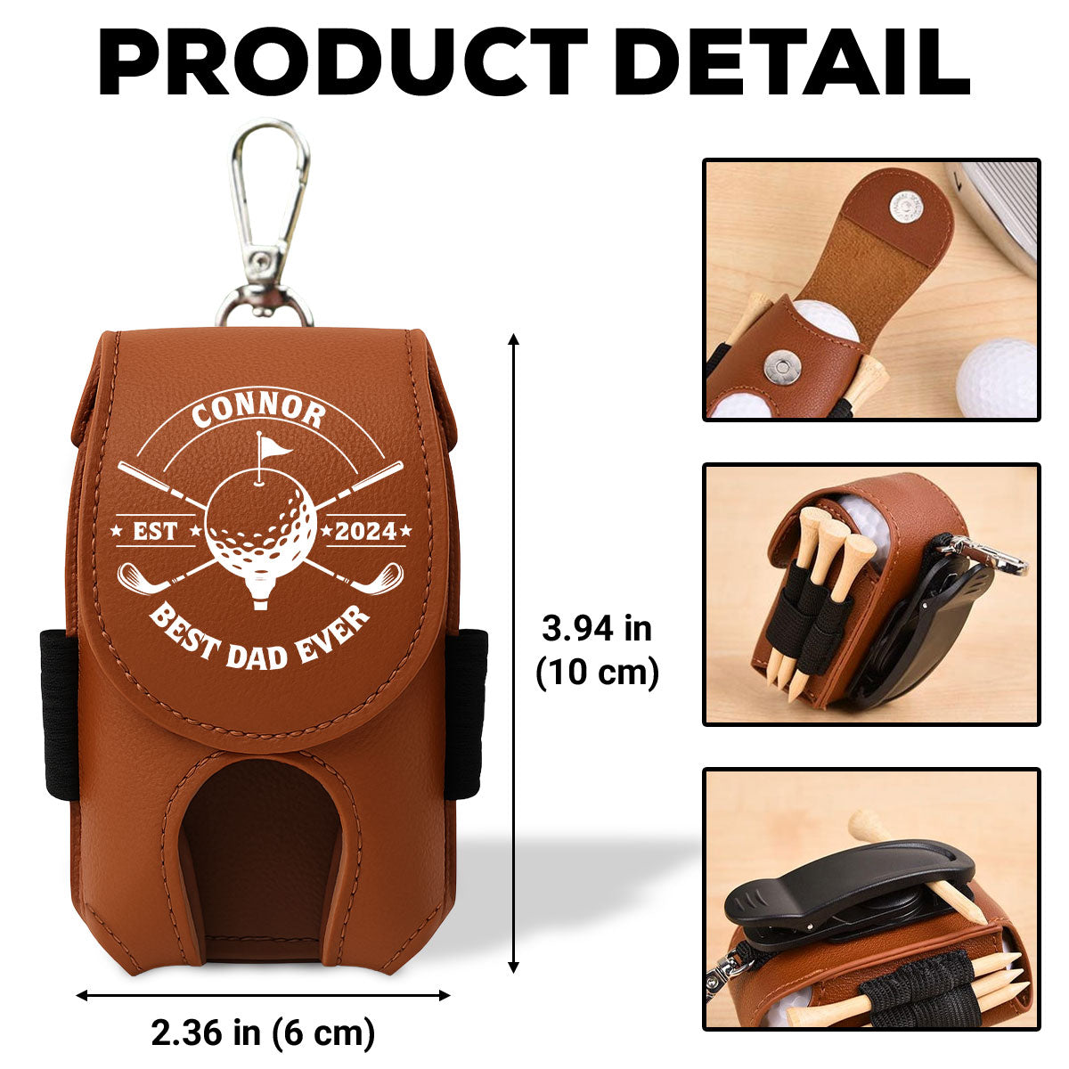 Best Dad Ever - Personalized Custom Golf Ball Bag